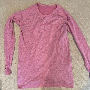 Lululemon swiftly tech pink sparkly long sleeve